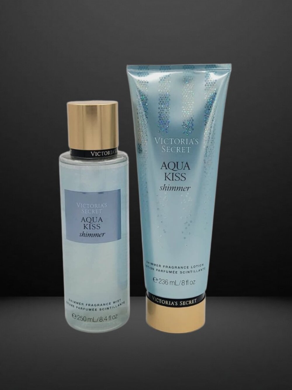 Victoria Secrets Aqua Kiss Shimmer Lotion & Body Mist NWT